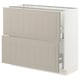 SEKTION / MAXIMERA Gabinete bajo+2 cajones, blanco/Stensund beige, 36x15x30 "