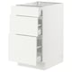 Opción: SEKTION / MAXIMERA Gabinete bajo+2 cajones, blanco/Vallstena blanco, 18x24x30 "