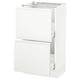 SEKTION / MAXIMERA Gabinete bajo+2 cajones, blanco/Voxtorp blanco mate, 18x15x30 "