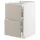 SEKTION / MAXIMERA Gabinete bajo+2 frentes/3 cajones, blanco/Stensund beige, 18x24x30 "