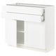 SEKTION / MAXIMERA Gabinete bajo+2 puertas/2 cajones, blanco Enköping/blanco efecto madera, 36x15x30 "