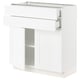 SEKTION / MAXIMERA Gabinete bajo+2 puertas/2 cajones, blanco Enköping/blanco efecto madera, 30x15x30 "