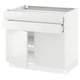 SEKTION / MAXIMERA Gabinete bajo+2 puertas/2 cajones, blanco/Ringhult blanco, 36x24x30 "