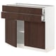 SEKTION / MAXIMERA Gabinete bajo+2 puertas/2 cajones, blanco/Sinarp marrón, 36x15x30 "