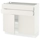 SEKTION / MAXIMERA Gabinete bajo+2 puertas/2 cajones, blanco/Veddinge blanco, 36x15x30 "