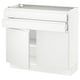 SEKTION / MAXIMERA Gabinete bajo+2 puertas/2 cajones, blanco/Voxtorp blanco mate, 36x15x30 "