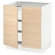 SEKTION / MAXIMERA Gabinete bajo+2 puertas/3 cajones, blanco/Askersund efecto de fresno claro, 30x24x30 "