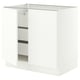 SEKTION / MAXIMERA Gabinete bajo+2 puertas/3 cajones, blanco/Aspudden blanco mate, 36x24x30 "