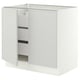 SEKTION / MAXIMERA Gabinete bajo+2 puertas/3 cajones, blanco/Aspudden gris claro, 36x24x30 "