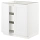 SEKTION / MAXIMERA Gabinete bajo+2 puertas/3 cajones, blanco/Axstad blanco mate, 30x24x30 "