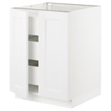 SEKTION / MAXIMERA Gabinete bajo+2 puertas/3 cajones, blanco/Axstad blanco mate, 24x24x30 "