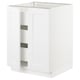 SEKTION / MAXIMERA Gabinete bajo+2 puertas/3 cajones, blanco/Axstad blanco mate, 24x24x30 "