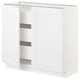 SEKTION / MAXIMERA Gabinete bajo+2 puertas/3 cajones, blanco/Axstad blanco mate, 36x15x30 "