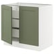 SEKTION / MAXIMERA Gabinete bajo+2 puertas/3 cajones, blanco/Axstad gris-verde, 36x24x30 "