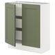 SEKTION / MAXIMERA Gabinete bajo+2 puertas/3 cajones, blanco/Axstad gris-verde, 30x15x30 "