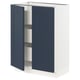 SEKTION / MAXIMERA Gabinete bajo+2 puertas/3 cajones, blanco Axstad/mate azul, 24x15x30 "