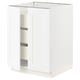 SEKTION / MAXIMERA Gabinete bajo+2 puertas/3 cajones, blanco Enköping/blanco efecto madera, 24x24x30 "