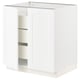 SEKTION / MAXIMERA Gabinete bajo+2 puertas/3 cajones, blanco Enköping/blanco efecto madera, 30x24x30 "