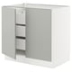 SEKTION / MAXIMERA Gabinete bajo+2 puertas/3 cajones, blanco/Havstorp gris claro, 36x24x30 "