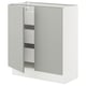SEKTION / MAXIMERA Gabinete bajo+2 puertas/3 cajones, blanco/Havstorp gris claro, 30x15x30 "