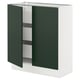 SEKTION / MAXIMERA Gabinete bajo+2 puertas/3 cajones, blanco/Havstorp verde oscuro, 30x15x30 "