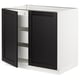 SEKTION / MAXIMERA Gabinete bajo+2 puertas/3 cajones, blanco/Lerhyttan teñido en negro, 36x24x30 "