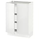 SEKTION / MAXIMERA Gabinete bajo+2 puertas/3 cajones, blanco/Ringhult blanco, 24x15x30 "