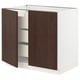 SEKTION / MAXIMERA Gabinete bajo+2 puertas/3 cajones, blanco/Sinarp marrón, 36x24x30 "
