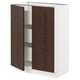SEKTION / MAXIMERA Gabinete bajo+2 puertas/3 cajones, blanco/Sinarp marrón, 24x15x30 "
