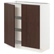 SEKTION / MAXIMERA Gabinete bajo+2 puertas/3 cajones, blanco/Sinarp marrón, 30x15x30 "