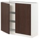SEKTION / MAXIMERA Gabinete bajo+2 puertas/3 cajones, blanco/Sinarp marrón, 36x15x30 "
