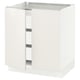 SEKTION / MAXIMERA Gabinete bajo+2 puertas/3 cajones, blanco/Veddinge blanco, 30x24x30 "
