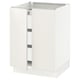 SEKTION / MAXIMERA Gabinete bajo+2 puertas/3 cajones, blanco/Veddinge blanco, 24x24x30 "