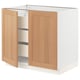 SEKTION / MAXIMERA Gabinete bajo+2 puertas/3 cajones, blanco/Vedhamn roble, 36x24x30 "