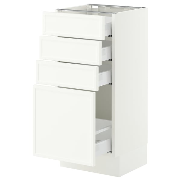 SEKTION / MAXIMERA Gabinete bajo+4 cajones, blanco/Aspudden blanco mate, 15x15x30 "