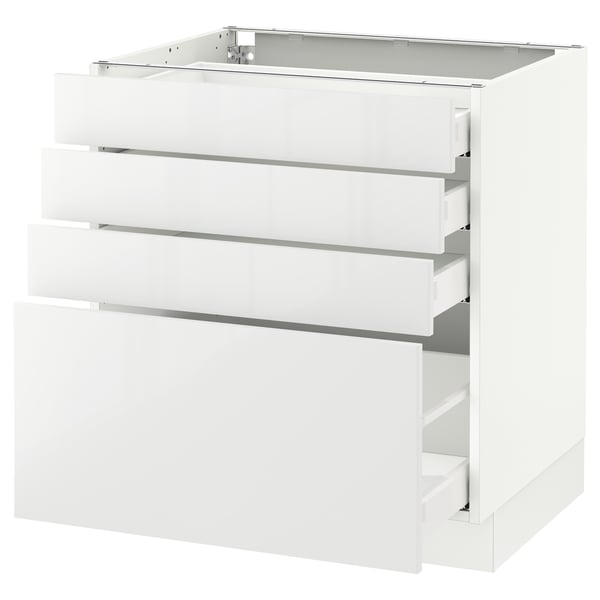 SEKTION / MAXIMERA Gabinete bajo+4 cajones, blanco/Ringhult blanco, 30x24x30 "