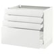 SEKTION / MAXIMERA Gabinete bajo+4 cajones, blanco/Ringhult blanco, 36x24x30 "