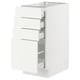 SEKTION / MAXIMERA Gabinete bajo+4 cajones, blanco/Vallstena blanco, 15x24x30 "