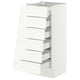 SEKTION / MAXIMERA Gabinete bajo+6 frentes/6 cajones, blanco/Aspudden blanco mate, 15x15x30 "