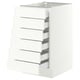 SEKTION / MAXIMERA Gabinete bajo+6 frentes/6 cajones, blanco/Aspudden blanco mate, 18x24x30 "