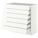 SEKTION / MAXIMERA Gabinete bajo+6 frentes/6 cajones, blanco/Aspudden blanco mate, 36x15x30 "