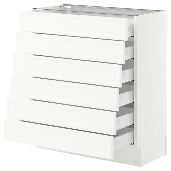 SEKTION / MAXIMERA Gabinete bajo+6 frentes/6 cajones, blanco/Aspudden blanco mate, 30x15x30 "