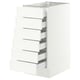 SEKTION / MAXIMERA Gabinete bajo+6 frentes/6 cajones, blanco/Aspudden blanco mate, 15x24x30 "