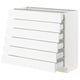 SEKTION / MAXIMERA Gabinete bajo+6 frentes/6 cajones, blanco Enköping/blanco efecto madera, 36x15x30 "