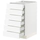 SEKTION / MAXIMERA Gabinete bajo+6 frentes/6 cajones, blanco Enköping/blanco efecto madera, 18x24x30 "