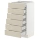 SEKTION / MAXIMERA Gabinete bajo+6 frentes/6 cajones, blanco/Havstorp beige, 18x15x30 "