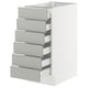 SEKTION / MAXIMERA Gabinete bajo+6 frentes/6 cajones, blanco/Havstorp gris claro, 15x24x30 "