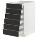 SEKTION / MAXIMERA Gabinete bajo+6 frentes/6 cajones, blanco/Nickebo antracita mate, 18x24x30 "