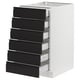 SEKTION / MAXIMERA Gabinete bajo+6 frentes/6 cajones, blanco/Upplöv antracita mate, 18x24x30 "