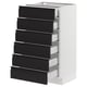 SEKTION / MAXIMERA Gabinete bajo+6 frentes/6 cajones, blanco/Upplöv antracita mate, 18x15x30 "